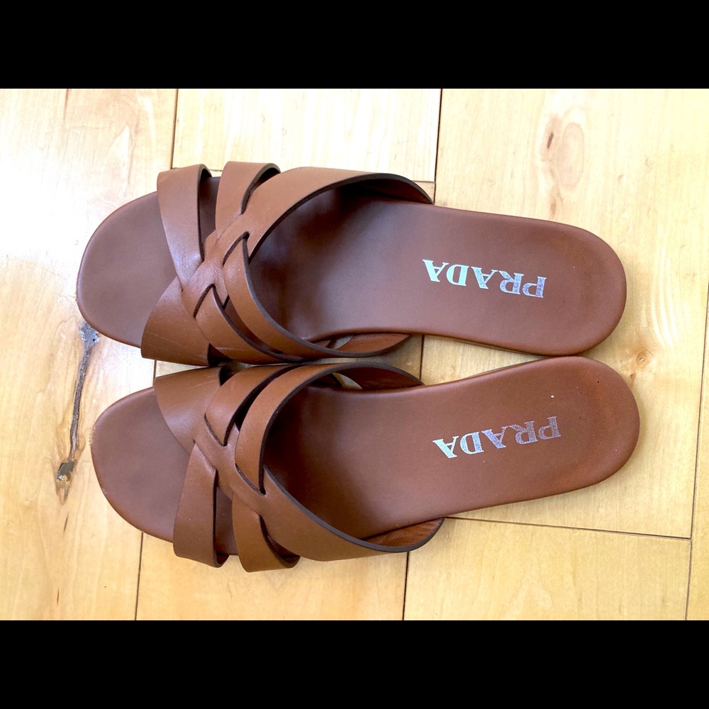 Prada leather sandal